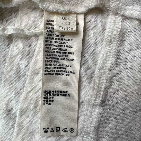 Free People White Tank Top Lace Floral Womens Size Small Linen Blend Babydoll - Picture 4 of 10